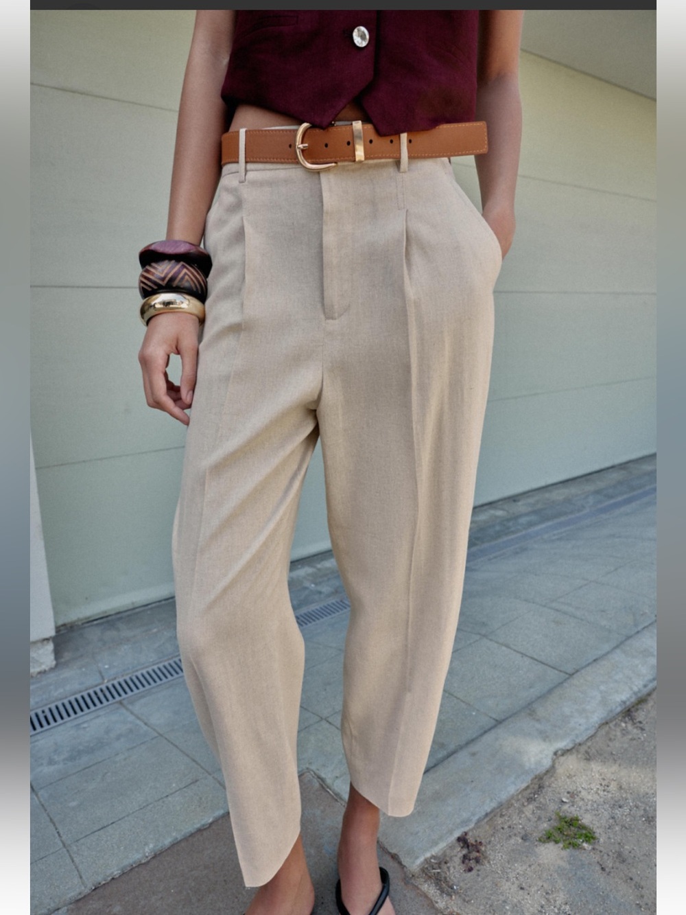 Jones New York Men's Pleated Dress Pants - Light Beige